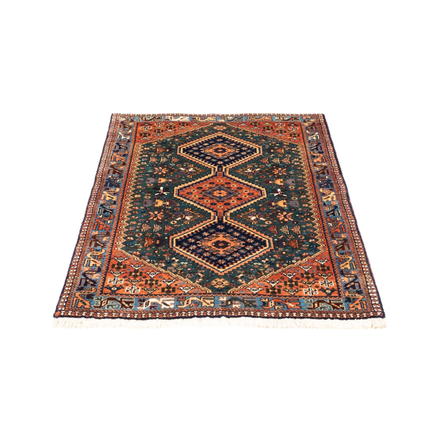 Tapis persan - Nomadic - 127 x 85 cm - bleu foncé