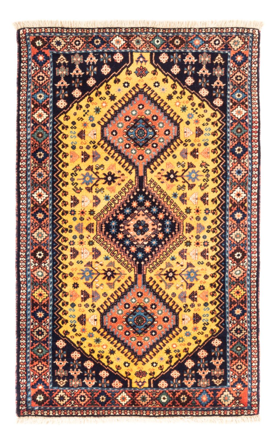 Perserteppich - Nomadic - 133 x 82 cm - gelb