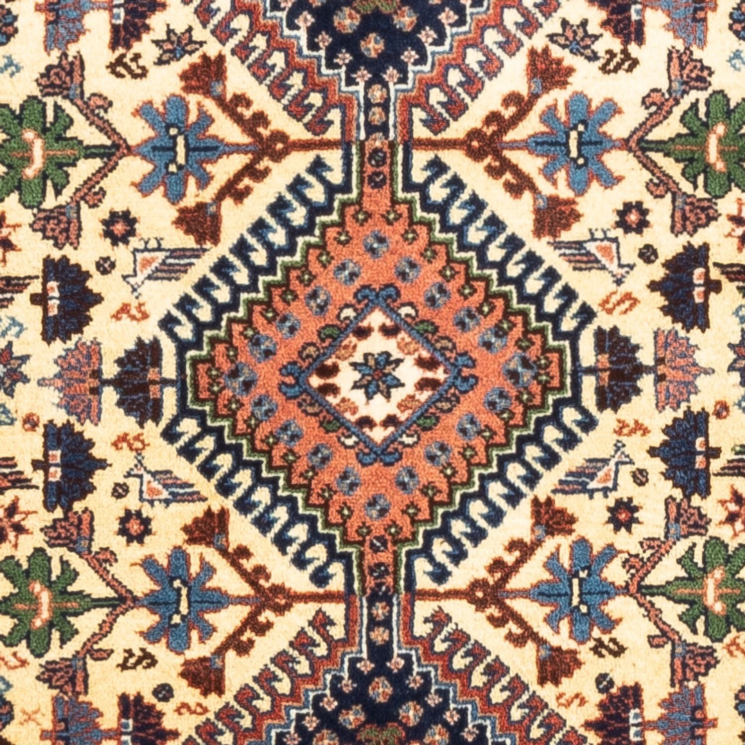 Tapis persan - Nomadic - 130 x 80 cm - crème