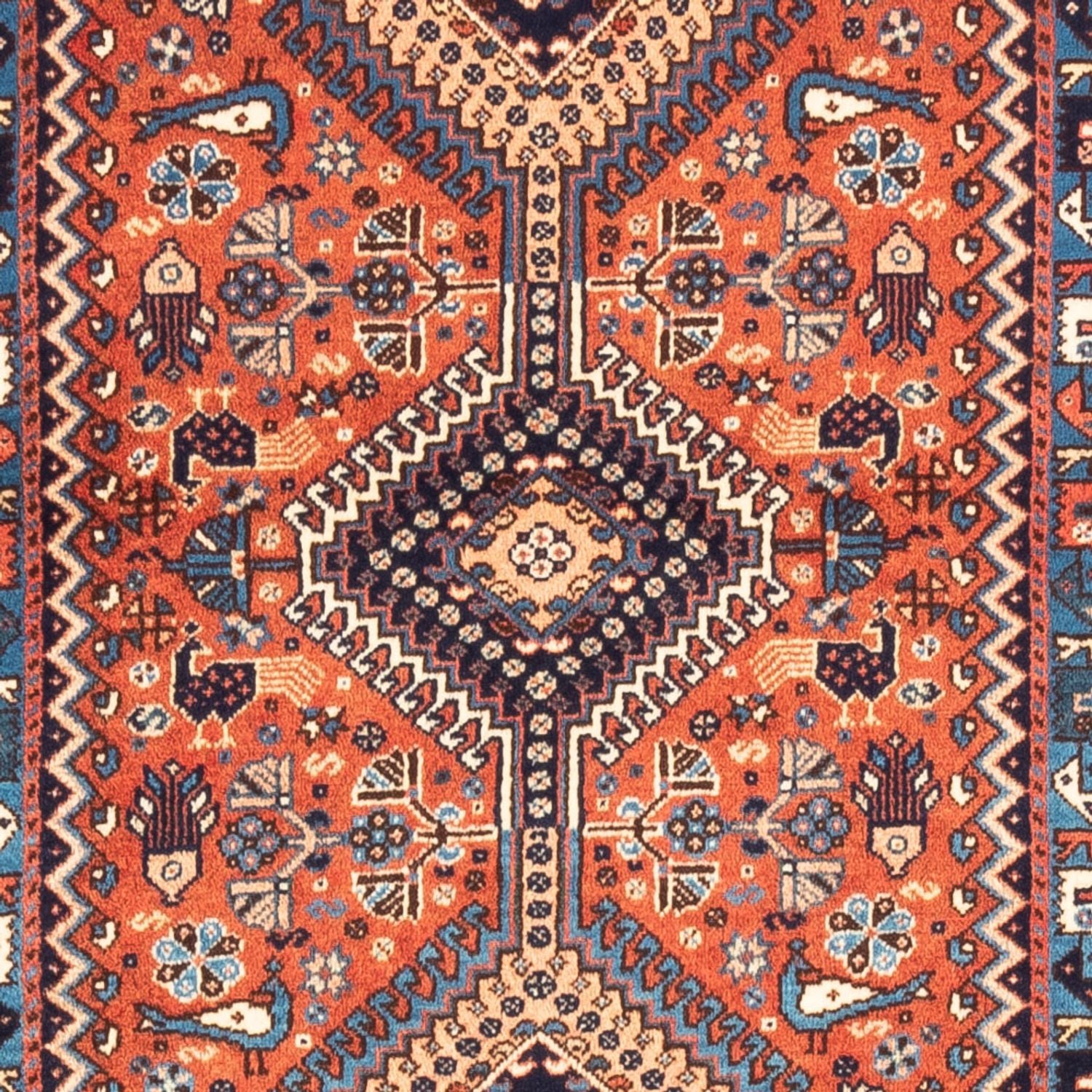 Tapis de couloir Tapis persan - Nomadic - 208 x 80 cm - rouge