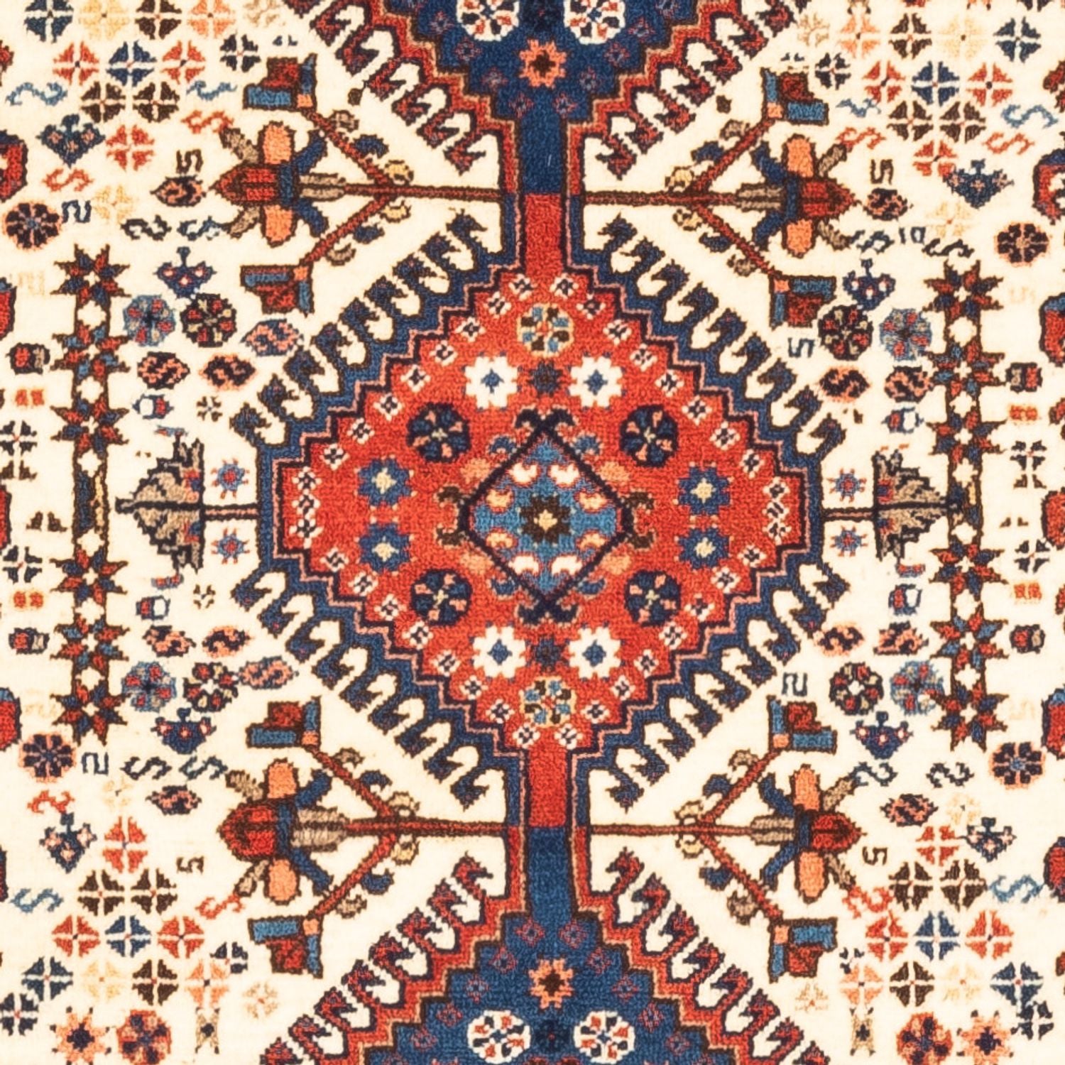 Tapis persan - Nomadic - 128 x 85 cm - crème