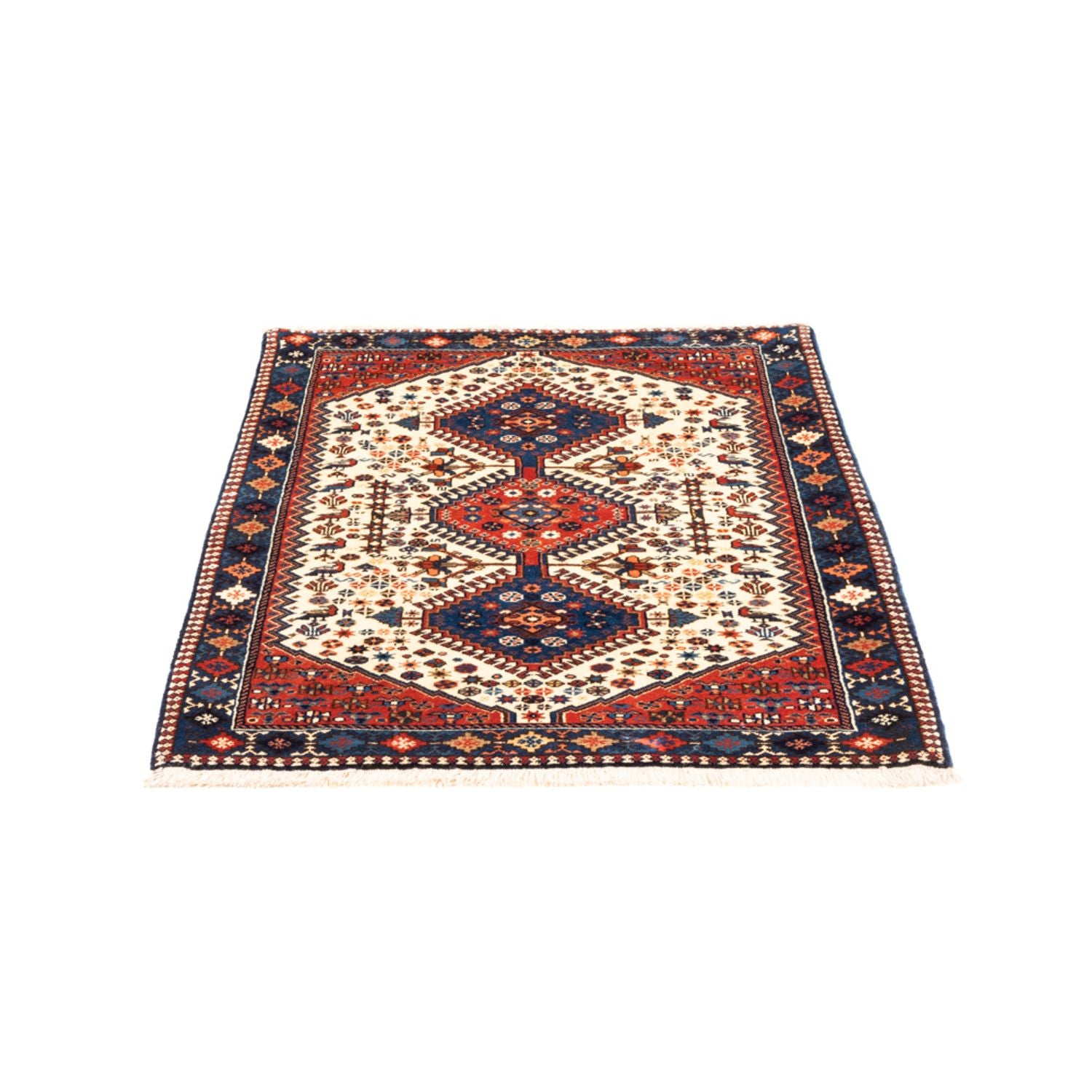 Tapis persan - Nomadic - 128 x 85 cm - crème