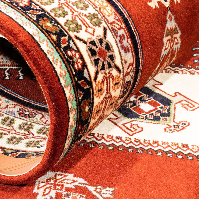 Tapis de couloir Tapis persan - Nomadic - 208 x 84 cm - rouge