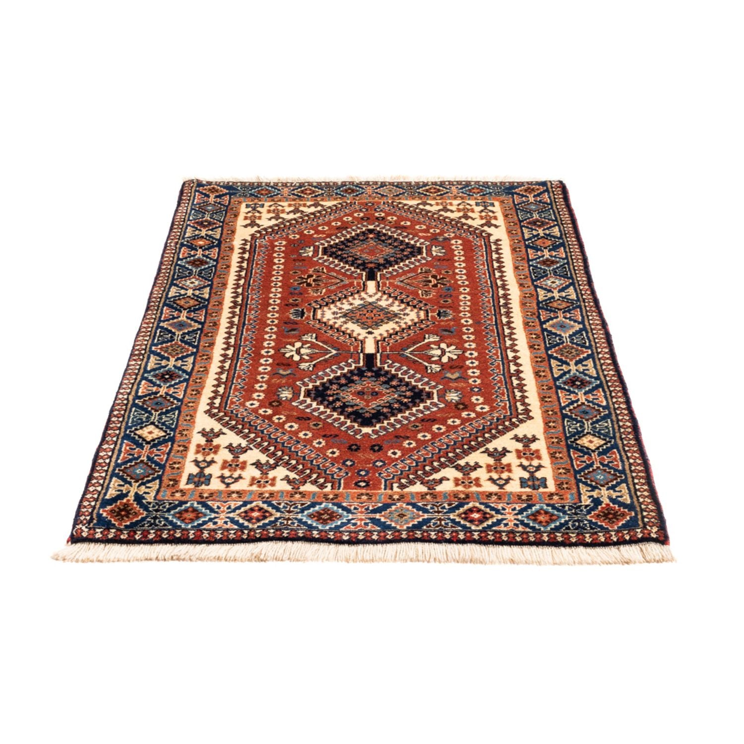 Tapis persan - Nomadic - 131 x 82 cm - rouge