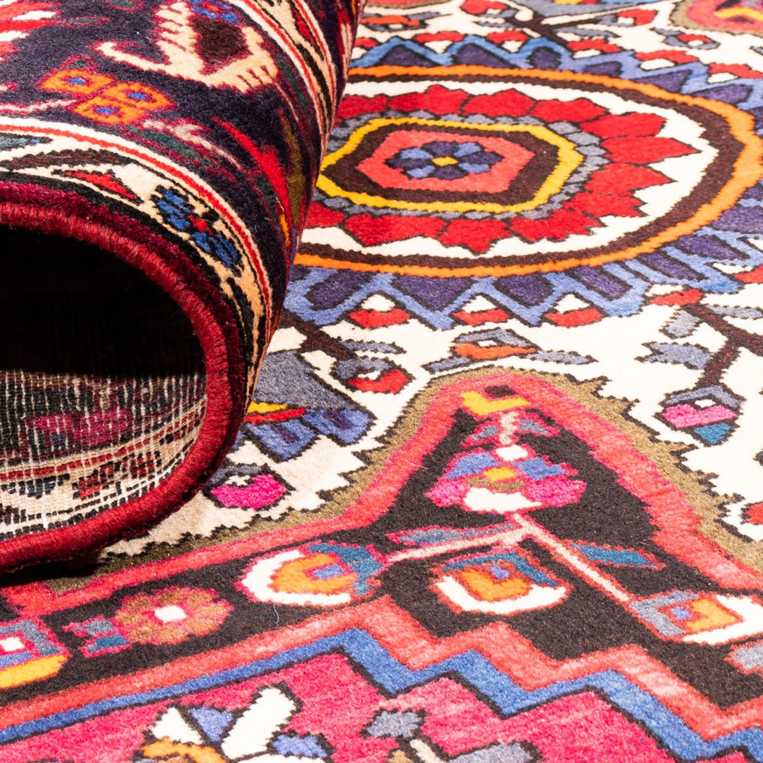 Tapis persan - Nomadic - 312 x 215 cm - rouge