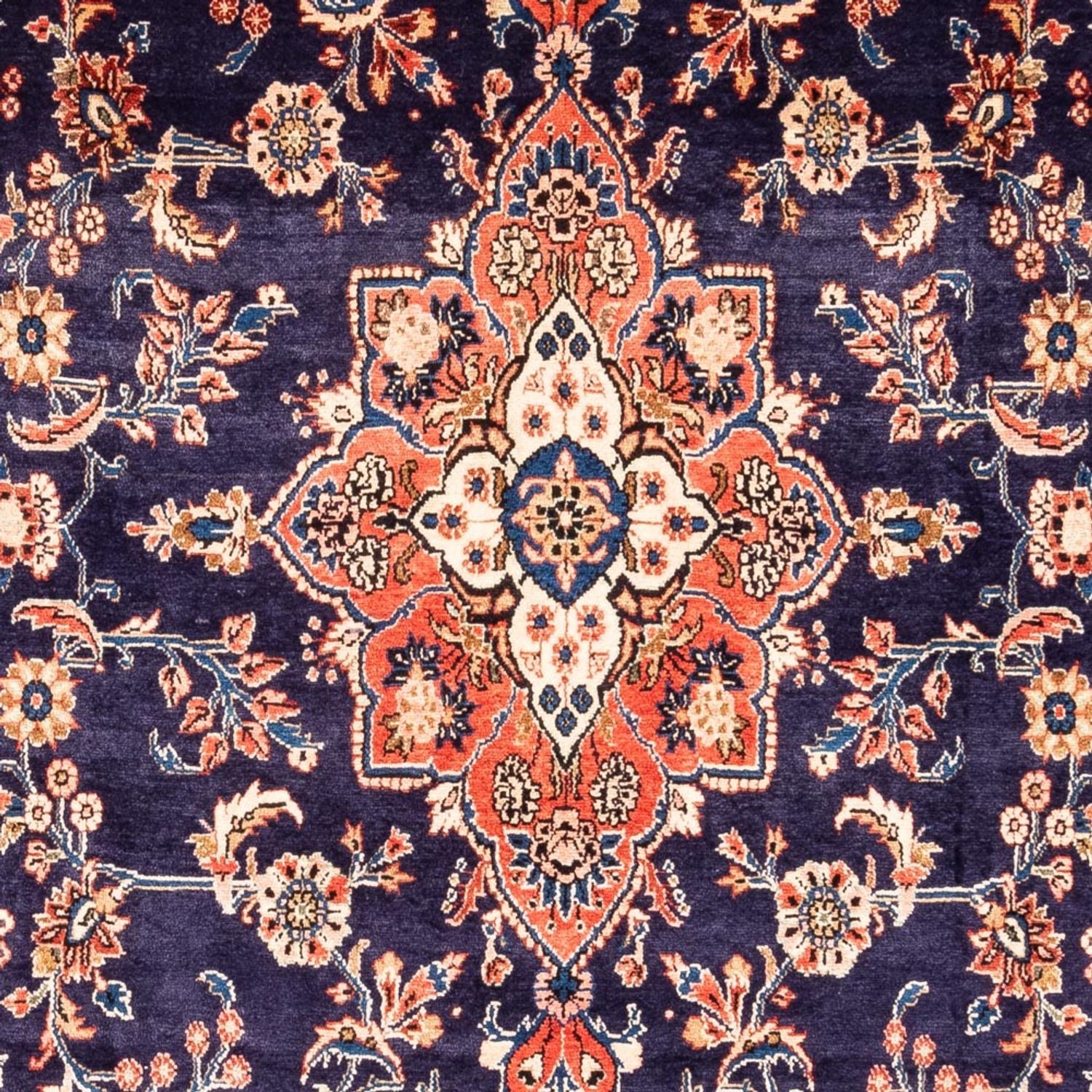 Tapis persan - Nomadic - 338 x 216 cm - bleu foncé