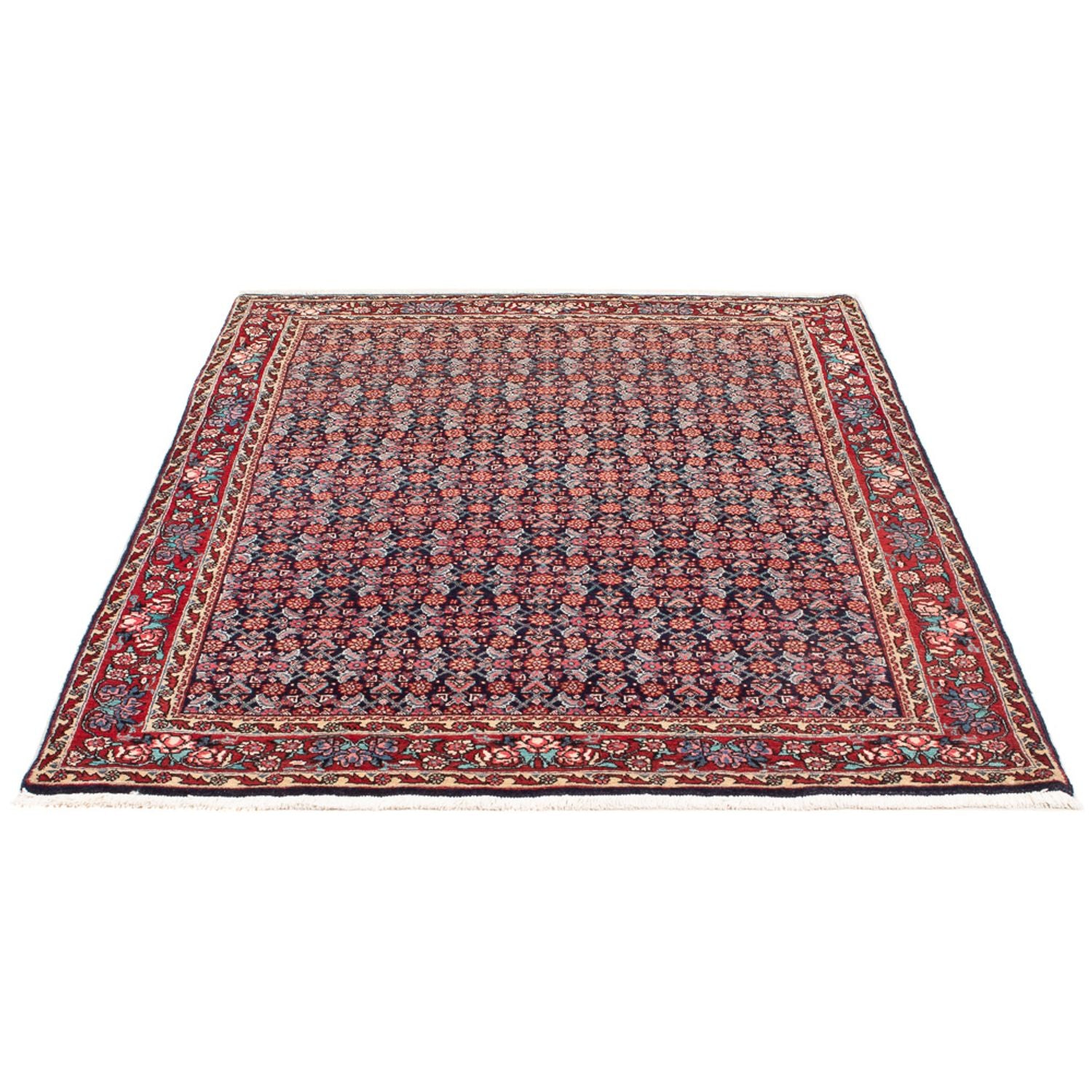 Tapis persan - Bidjar - 168 x 115 cm - bleu foncé