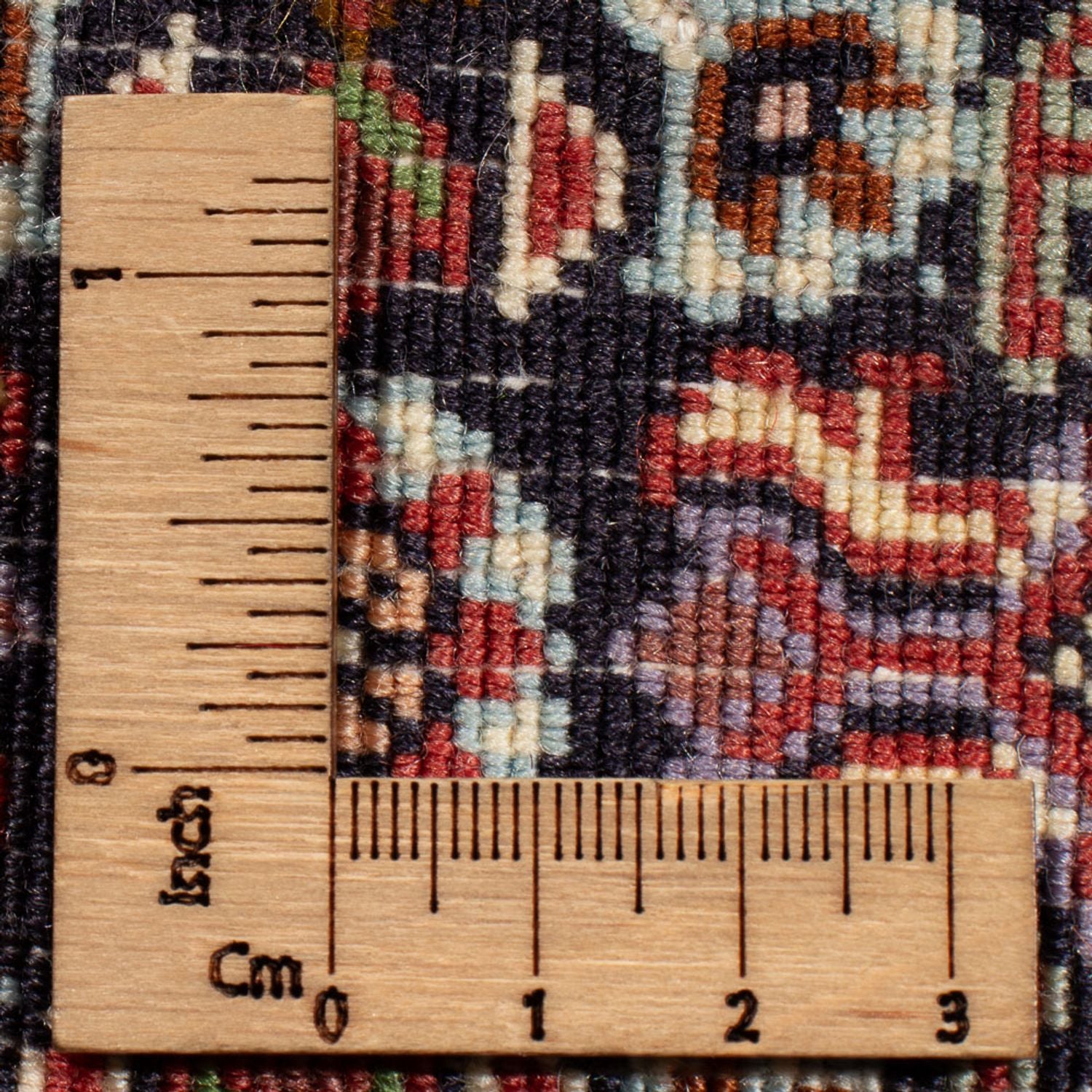 Tapis persan - Bidjar - 70 x 50 cm - bleu foncé