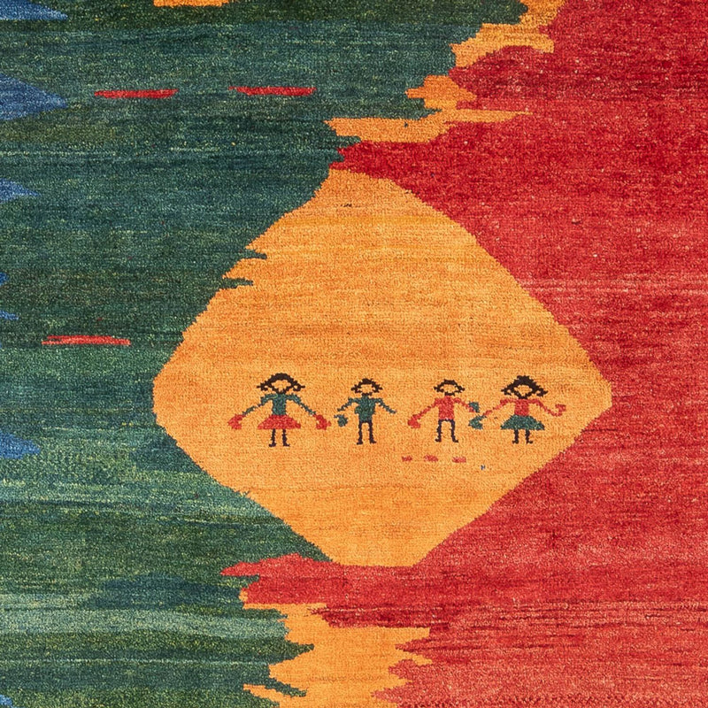 Tapis Gabbeh - Persan - 240 x 198 cm - multicolore