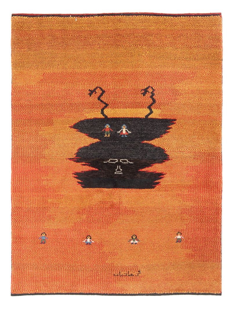 Tapis Gabbeh - Persan - 196 x 150 cm - multicolore