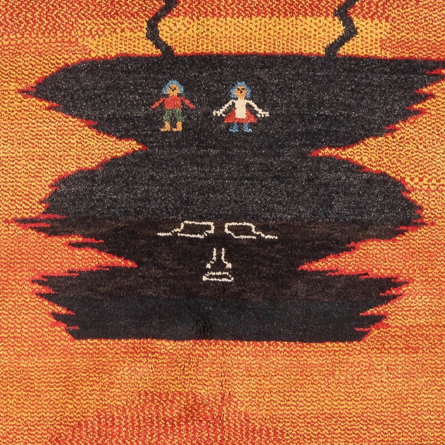 Tapis Gabbeh - Persan - 196 x 150 cm - multicolore