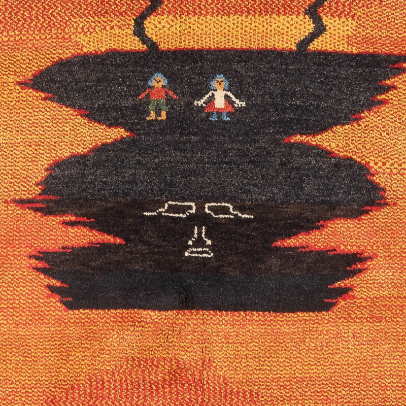 Tapis Gabbeh - Persan - 196 x 150 cm - multicolore