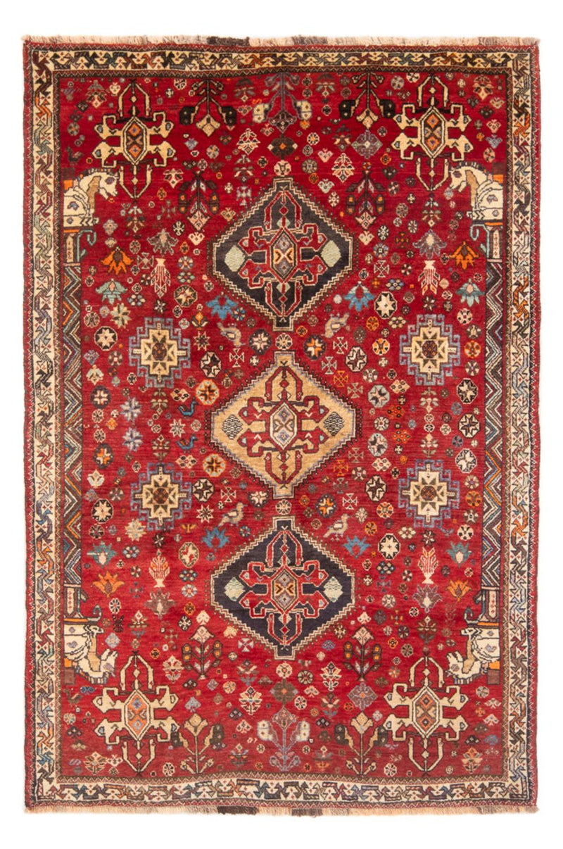 Tapis persan - Nomadic - 197 x 130 cm - rouge