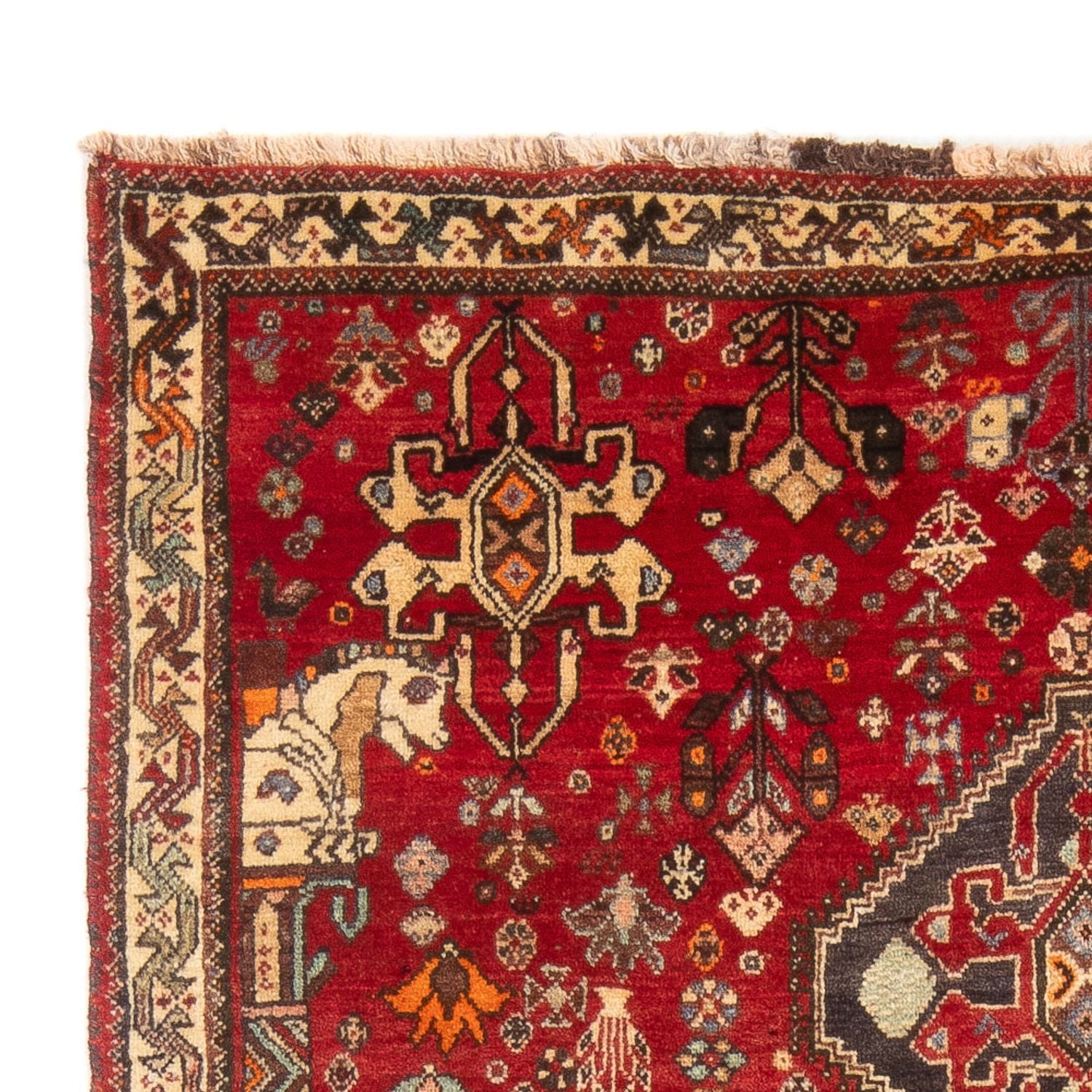 Tapis persan - Nomadic - 197 x 130 cm - rouge