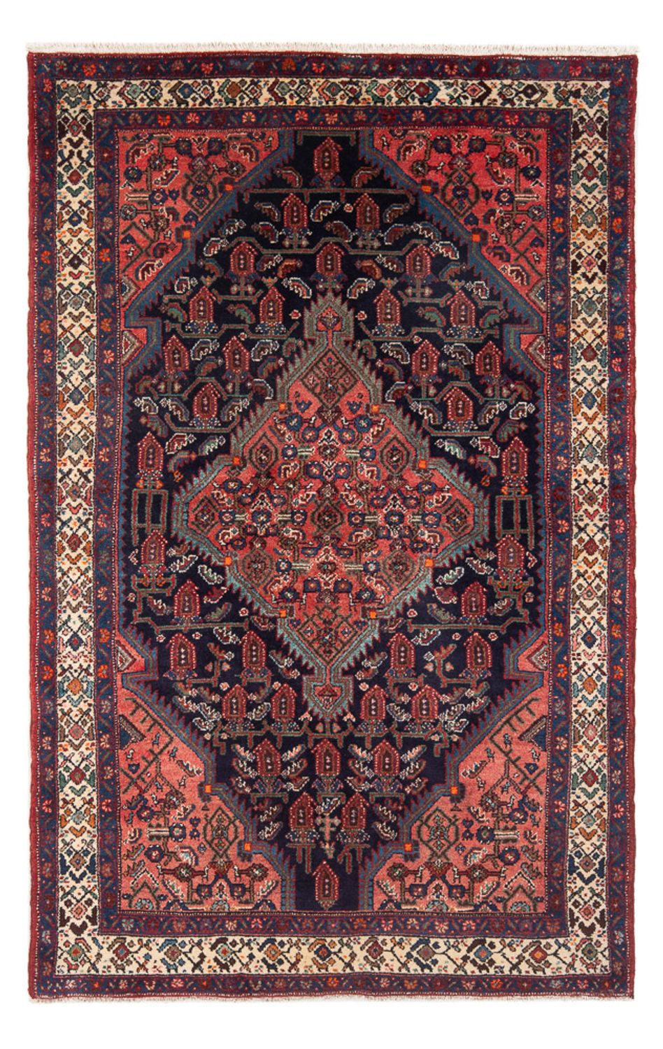 Tapis persan - Nomadic - 220 x 130 cm - bleu foncé