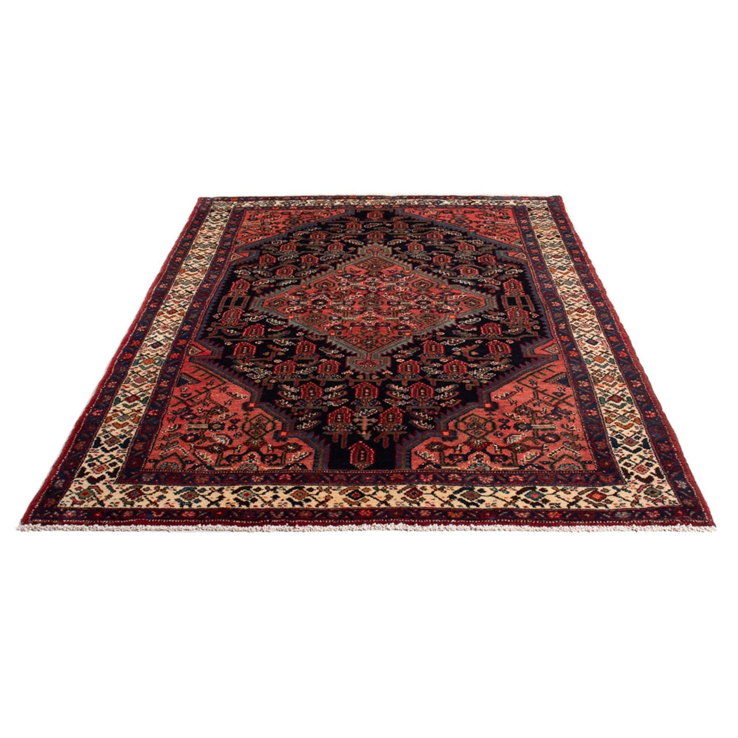 Tapis persan - Nomadic - 220 x 130 cm - bleu foncé