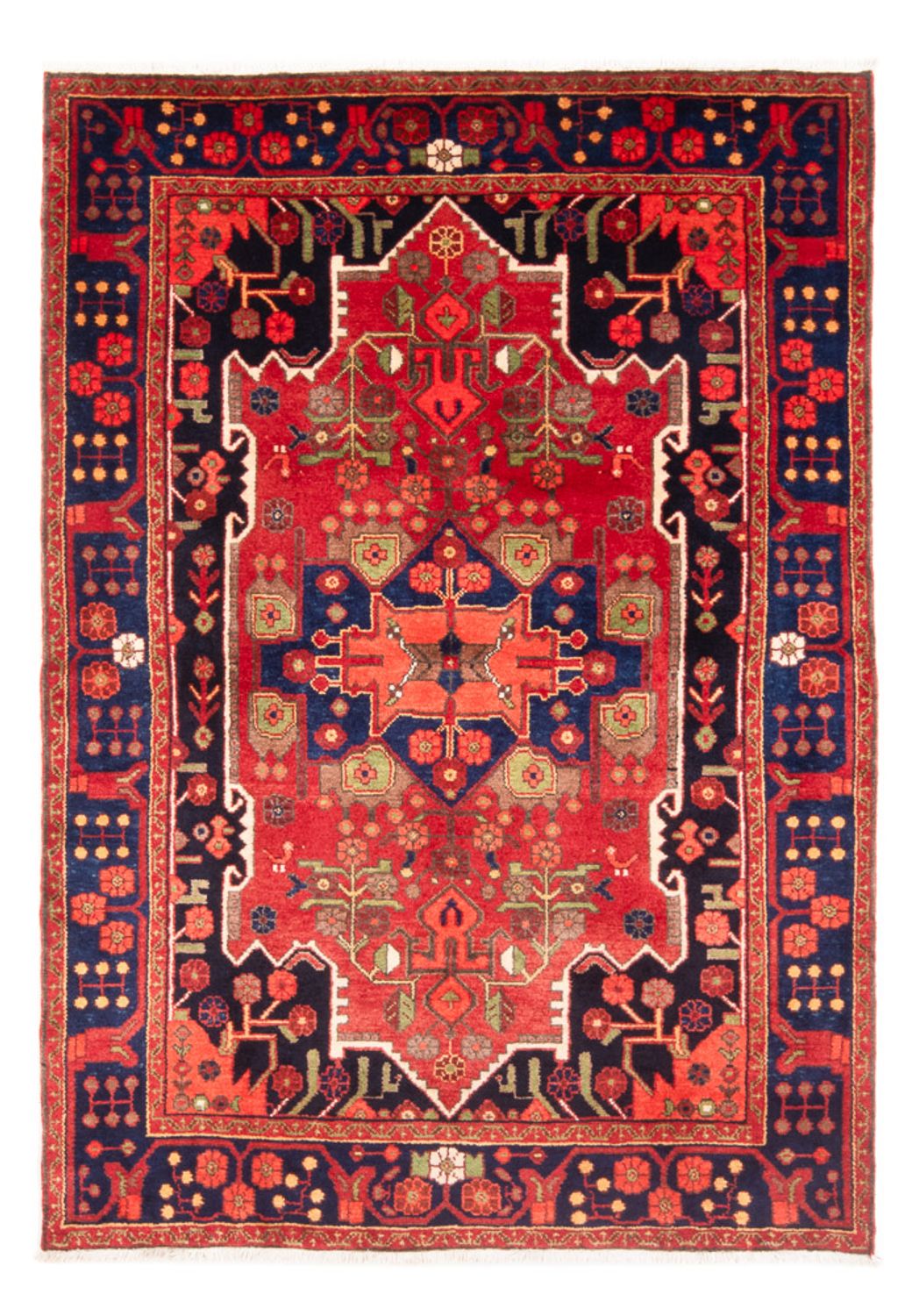 Tapis persan - Nomadic - 207 x 138 cm - rouge