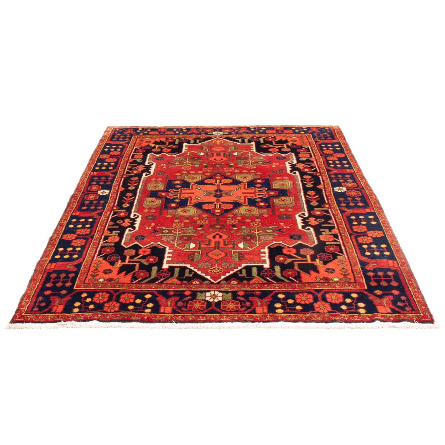 Tapis persan - Nomadic - 207 x 138 cm - rouge