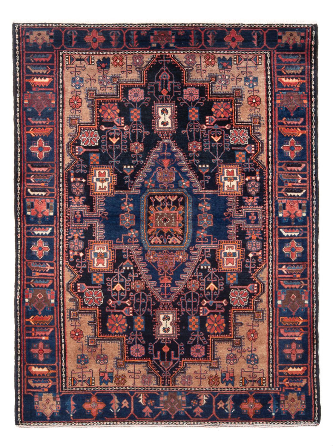 Perserteppich - Nomadic - 212 x 146 cm - dunkelblau