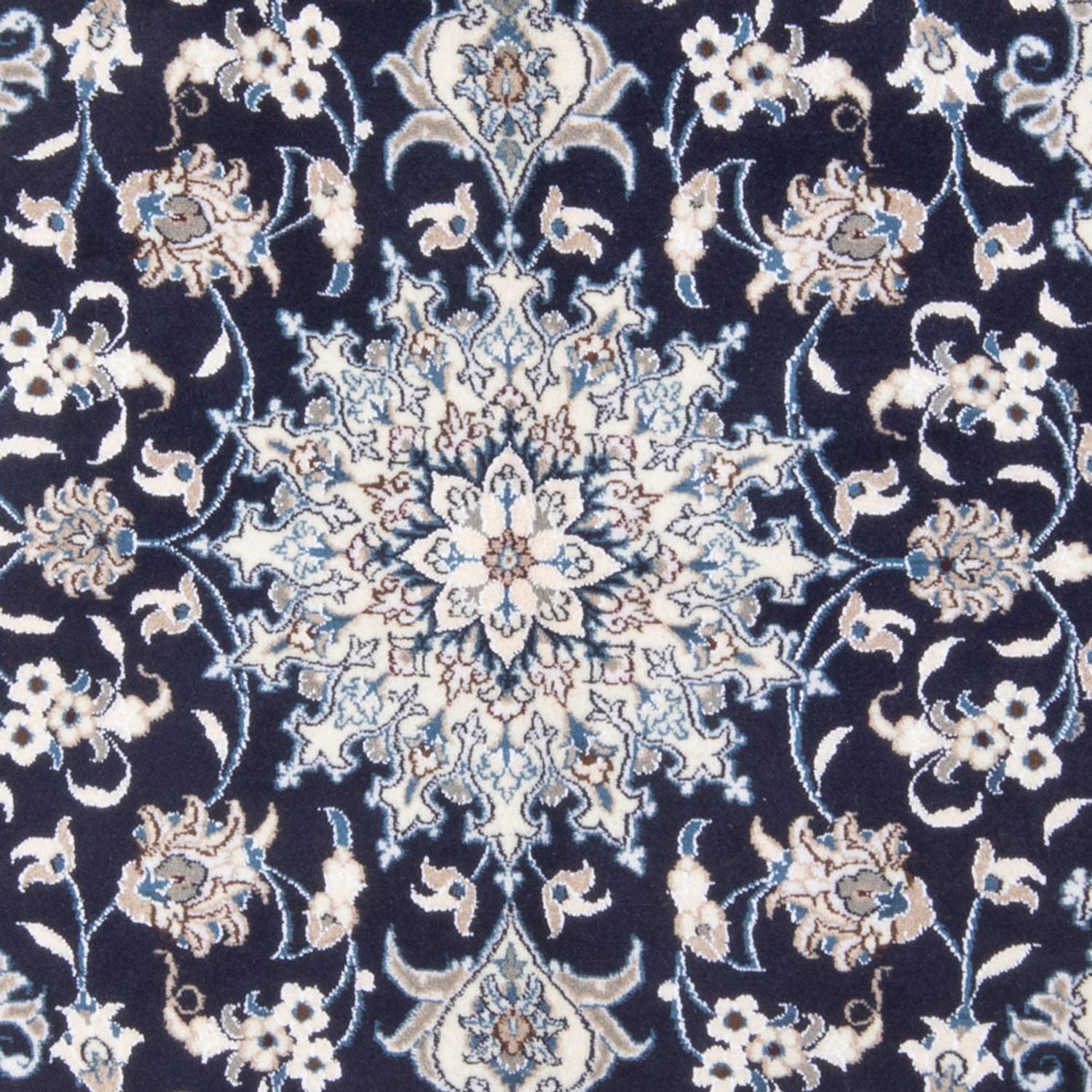 Tapis persan - Nain - Royal - 202 x 146 cm - bleu foncé