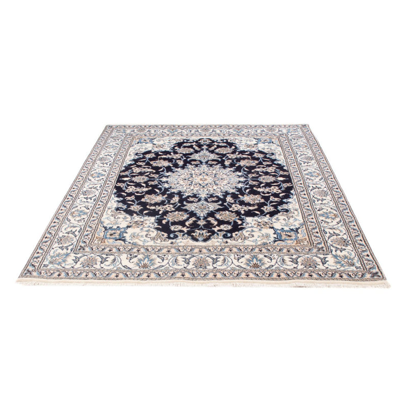 Tapis persan - Nain - Royal - 205 x 150 cm - bleu foncé