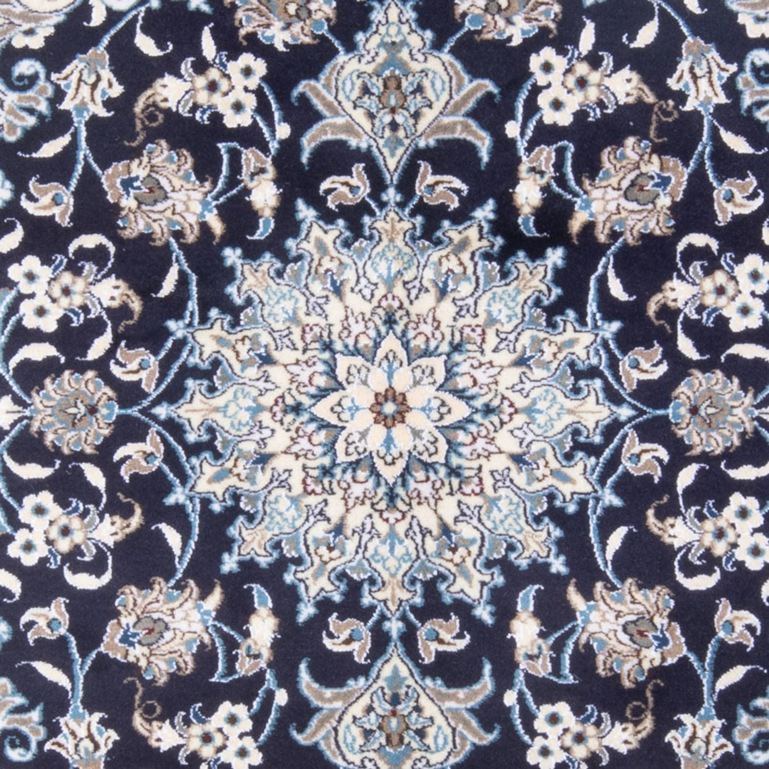 Tapis persan - Nain - Royal - 198 x 147 cm - bleu foncé