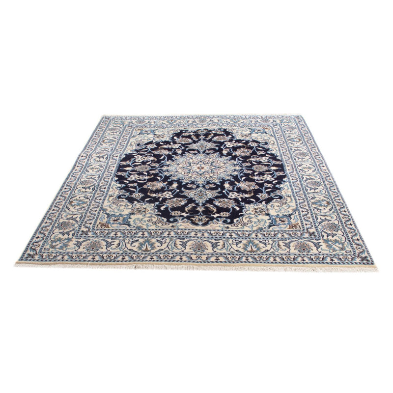 Tapis persan - Nain - Royal - 198 x 147 cm - bleu foncé