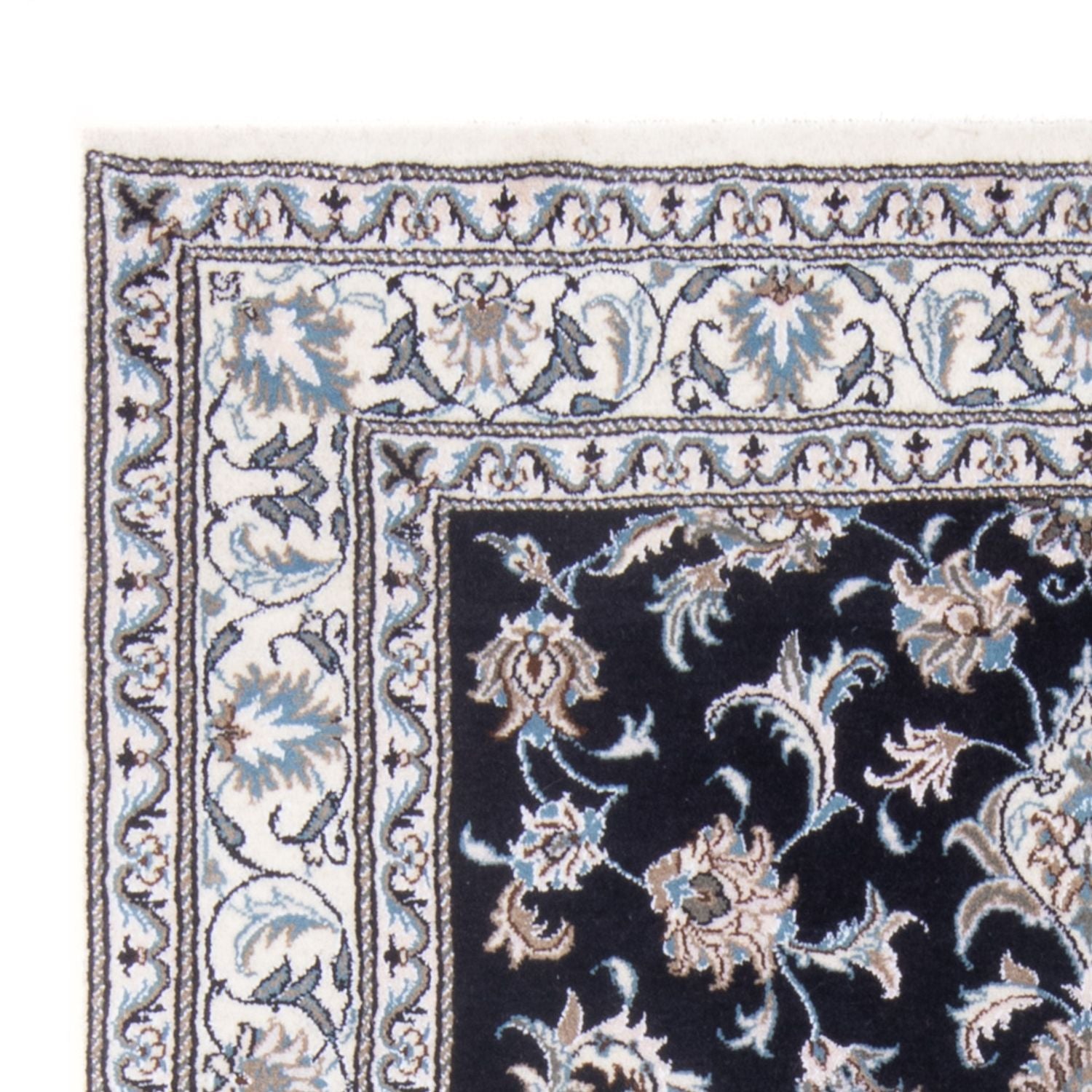 Tapis persan - Nain - Royal - 191 x 146 cm - bleu foncé