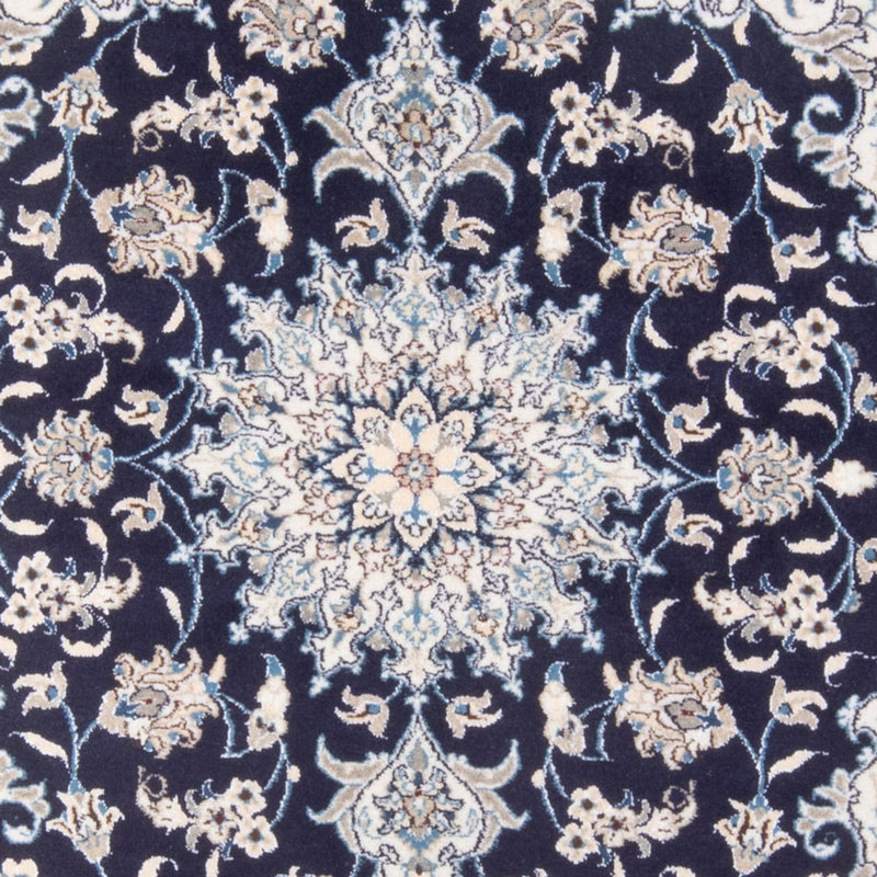Tapis persan - Nain - Royal - 200 x 145 cm - bleu foncé