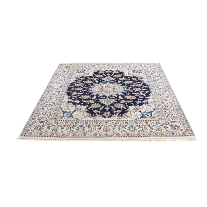 Tapis persan - Nain - Royal - 200 x 145 cm - bleu foncé