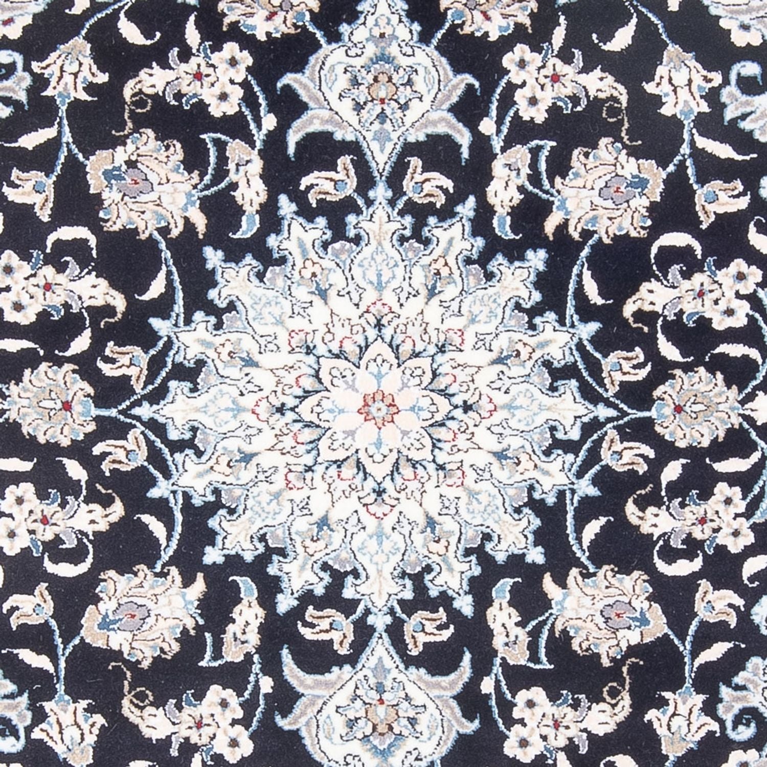 Tapis persan - Nain - Royal - 200 x 147 cm - bleu foncé