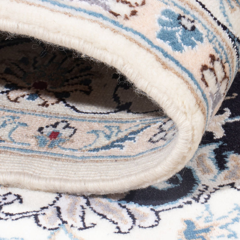 Tapis persan - Nain - Royal - 200 x 147 cm - bleu foncé