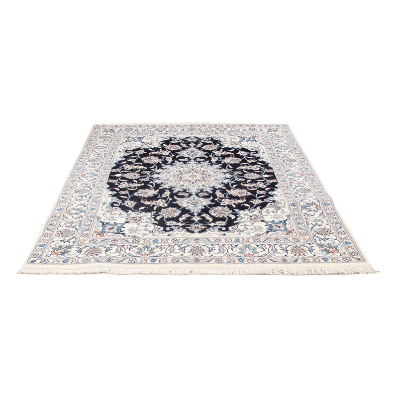 Tapis persan - Nain - Royal - 200 x 147 cm - bleu foncé