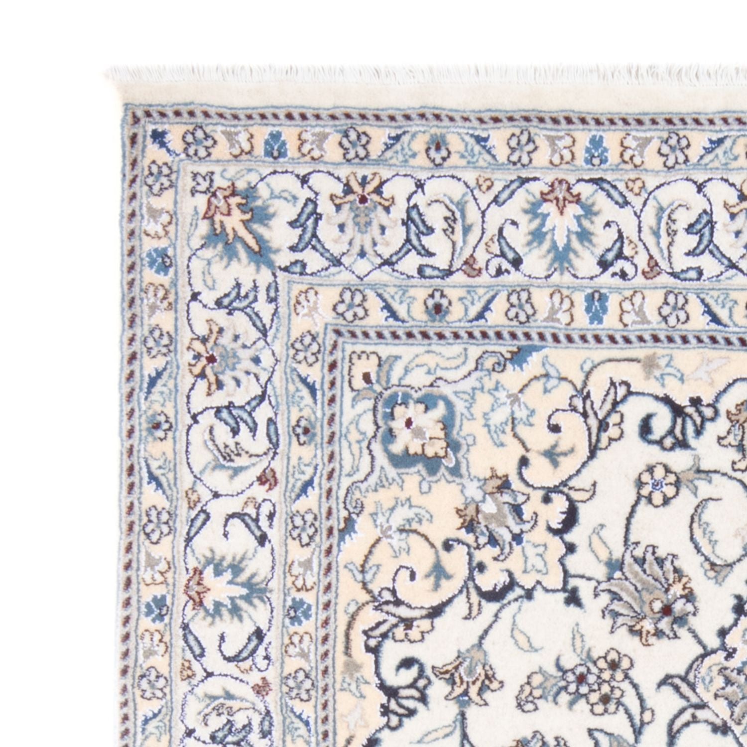 Tapis persan - Nain - Royal - 197 x 144 cm - crème