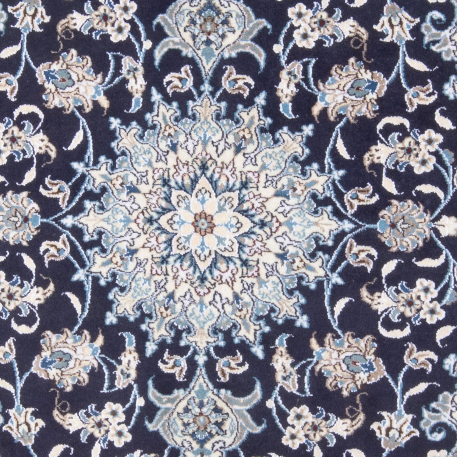 Tapis persan - Nain - Royal - 194 x 149 cm - bleu foncé