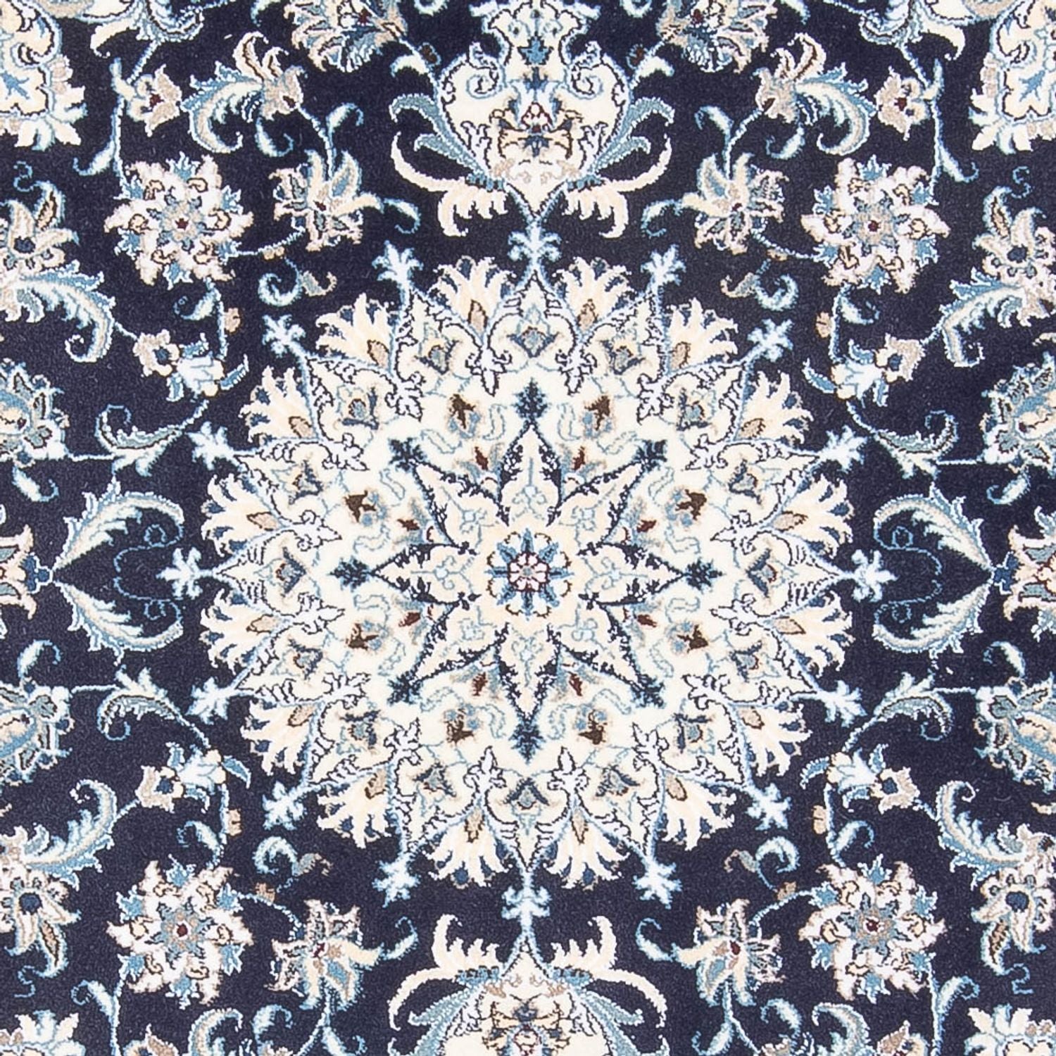 Perserteppich - Nain quadratisch  - 200 x 196 cm - dunkelblau