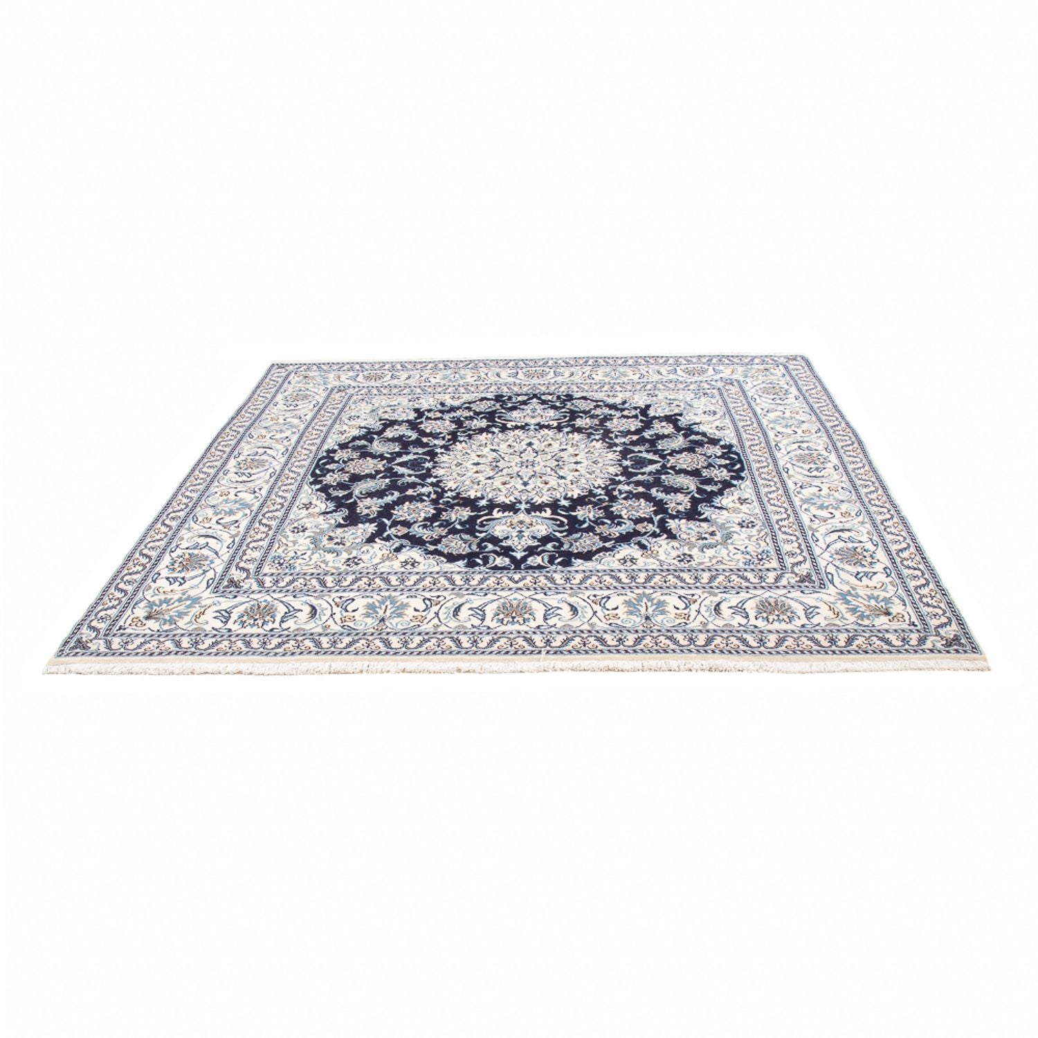 Perserteppich - Nain quadratisch  - 200 x 196 cm - dunkelblau