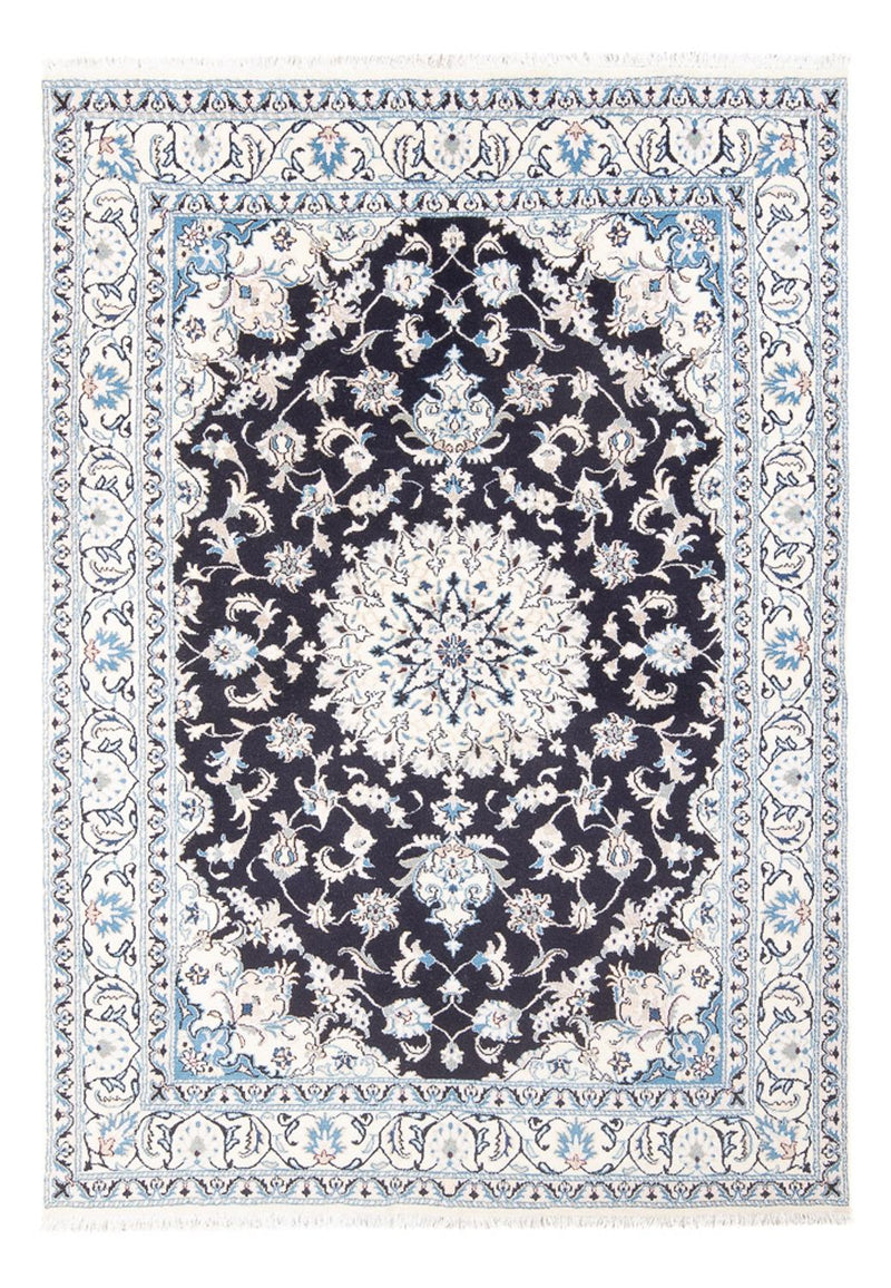 Tapis persan - Nain - 231 x 163 cm - bleu foncé