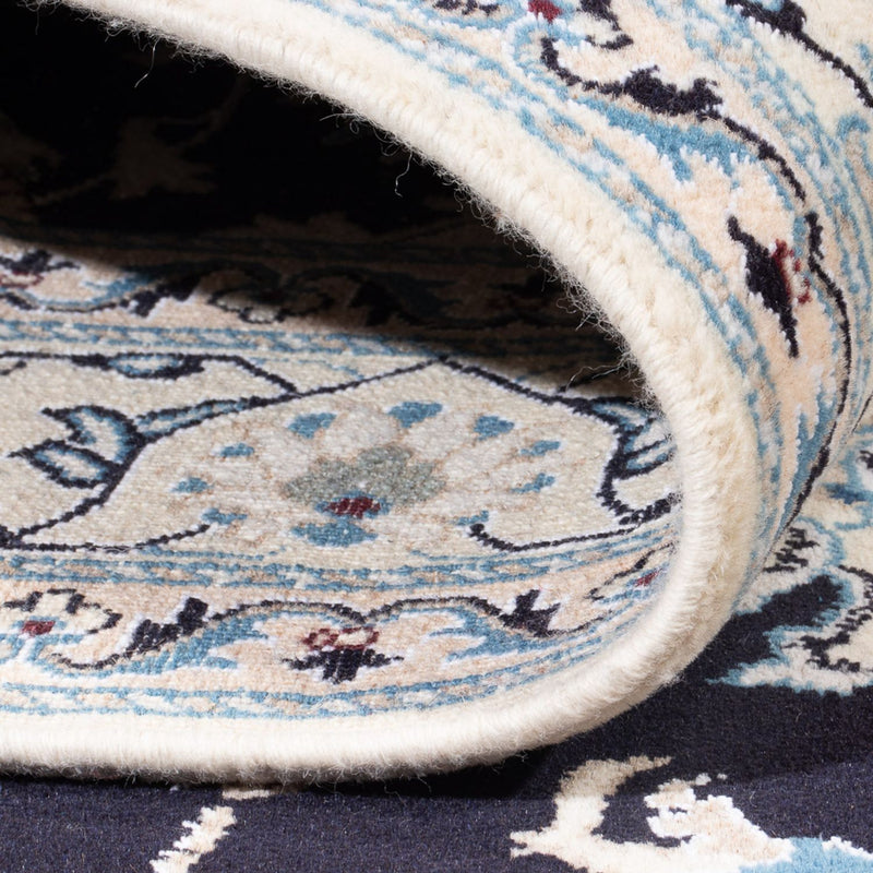 Tapis persan - Nain - 231 x 163 cm - bleu foncé