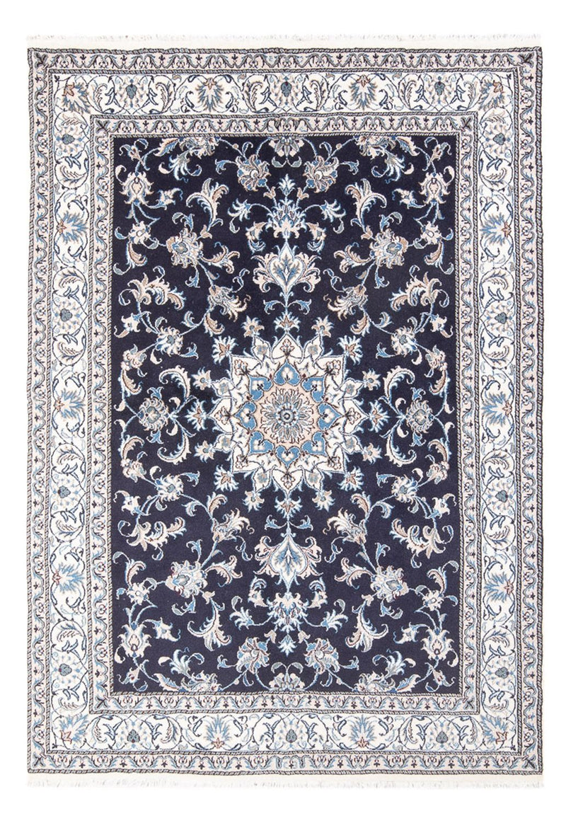 Tapis persan - Nain - 238 x 167 cm - bleu foncé