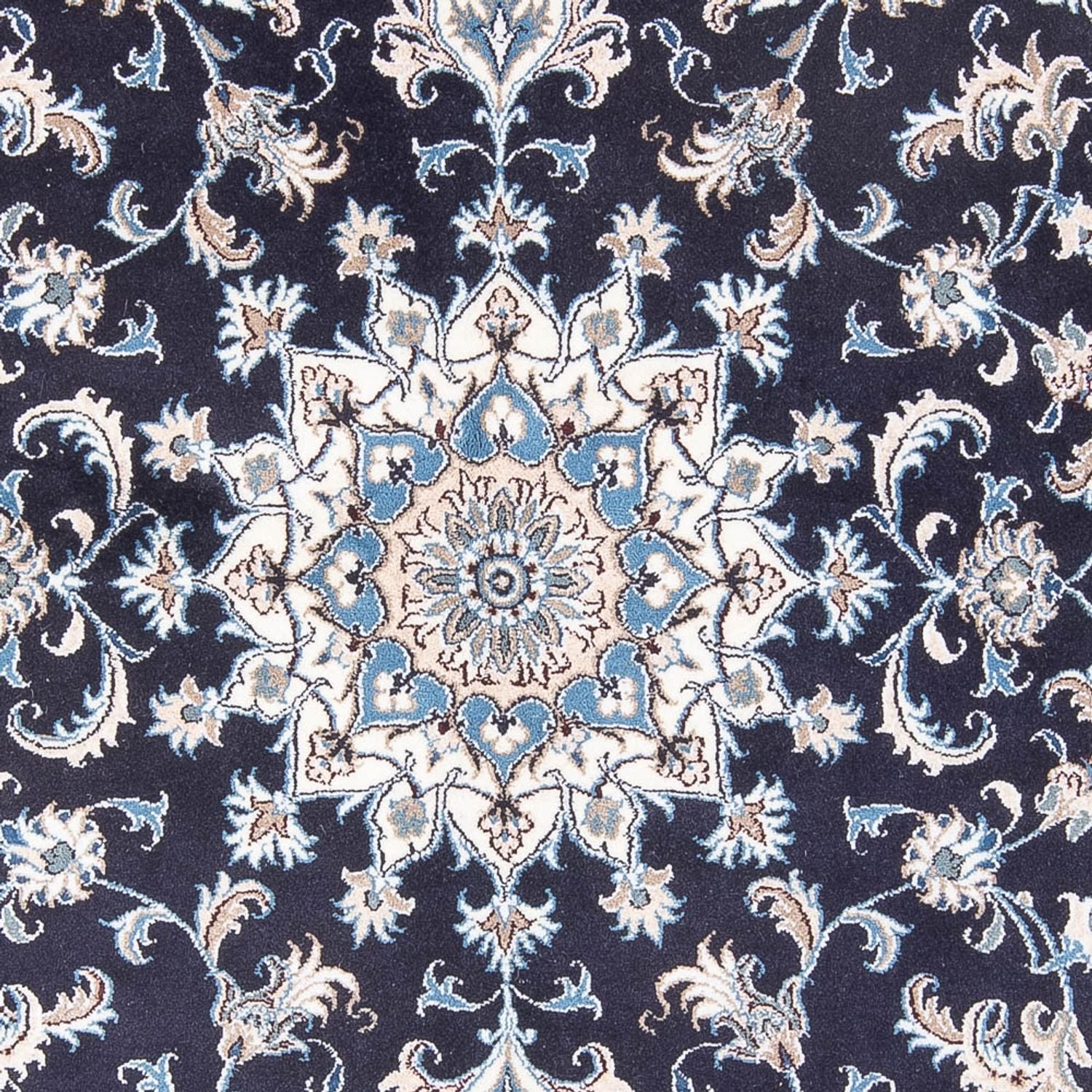 Tapis persan - Nain - 238 x 167 cm - bleu foncé