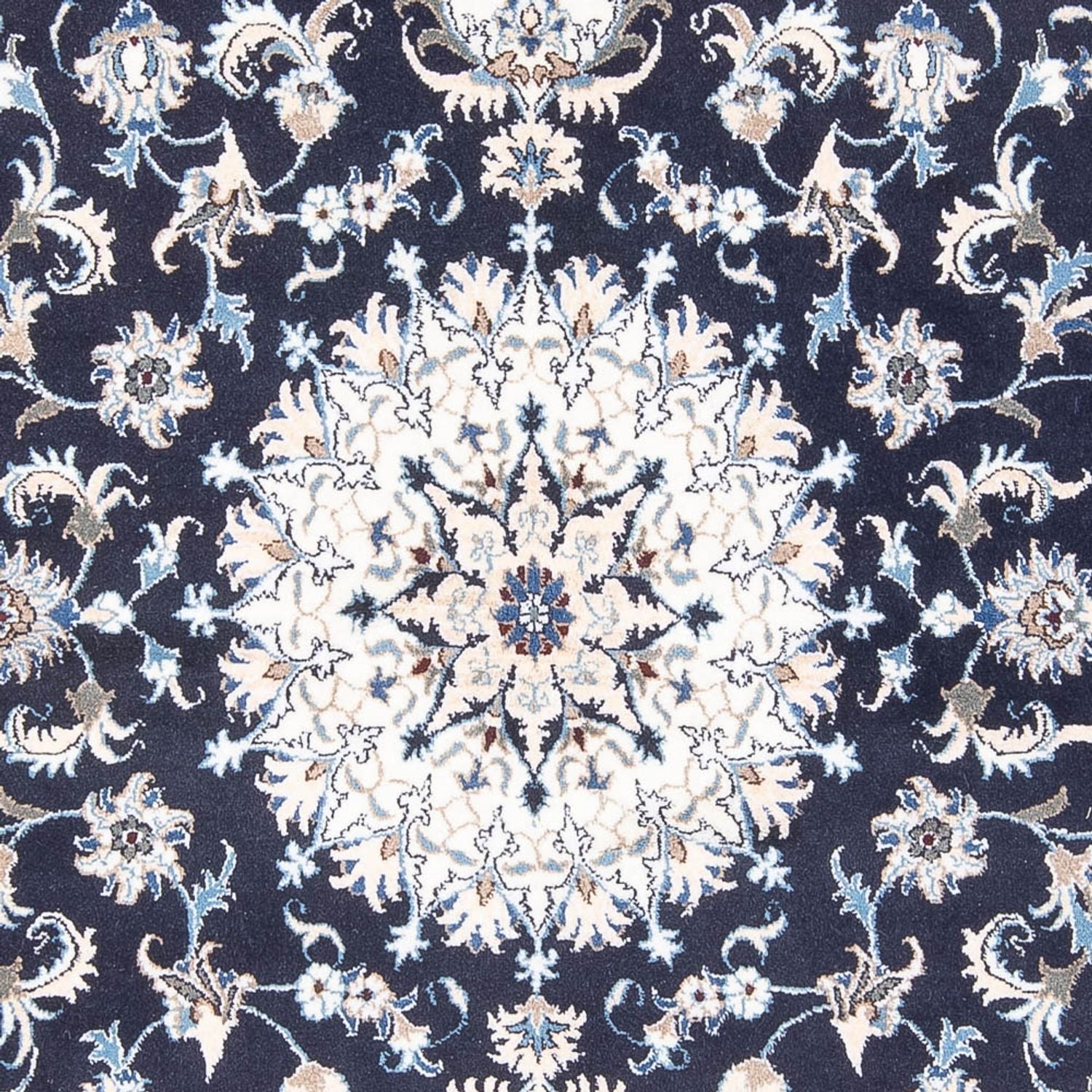 Tapis persan - Nain - 241 x 167 cm - bleu foncé