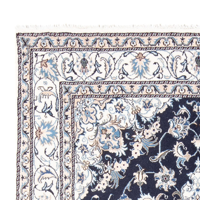 Tapis persan - Nain - 241 x 167 cm - bleu foncé
