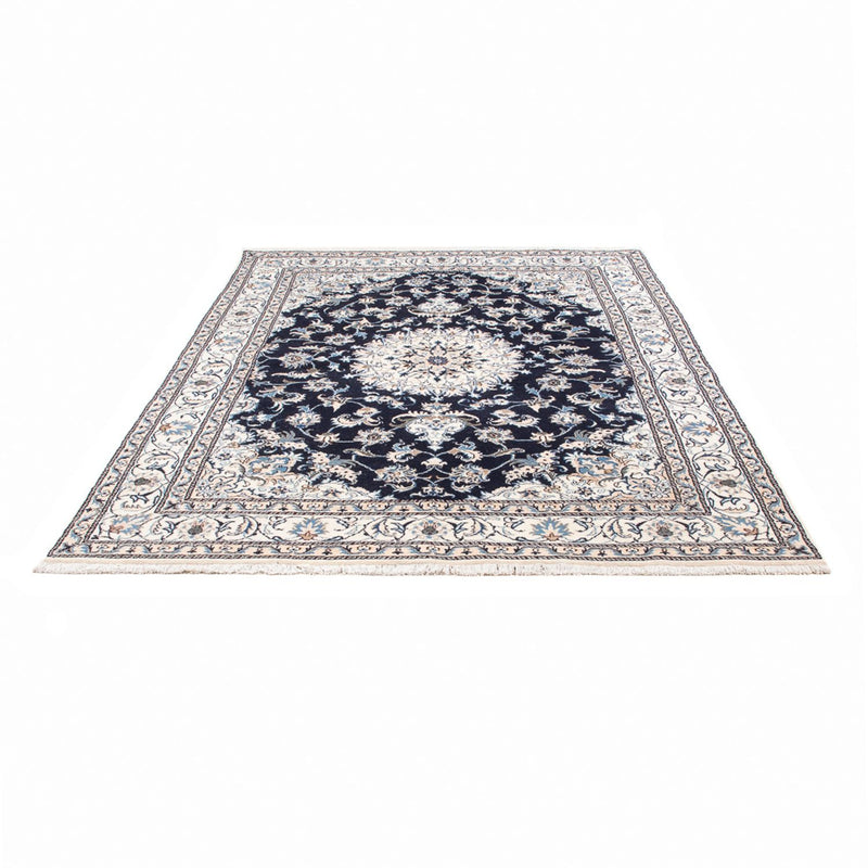Tapis persan - Nain - 241 x 167 cm - bleu foncé