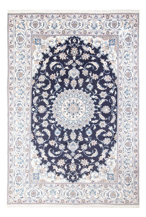 Tapis persan - Nain - 295 x 203 cm - bleu foncé
