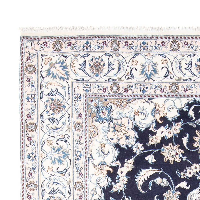 Tapis persan - Nain - 295 x 203 cm - bleu foncé