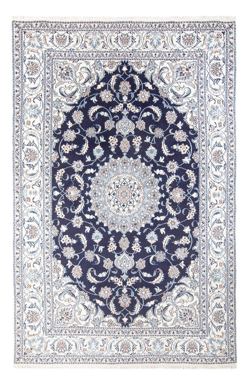 Tapis persan - Nain - 291 x 190 cm - bleu foncé