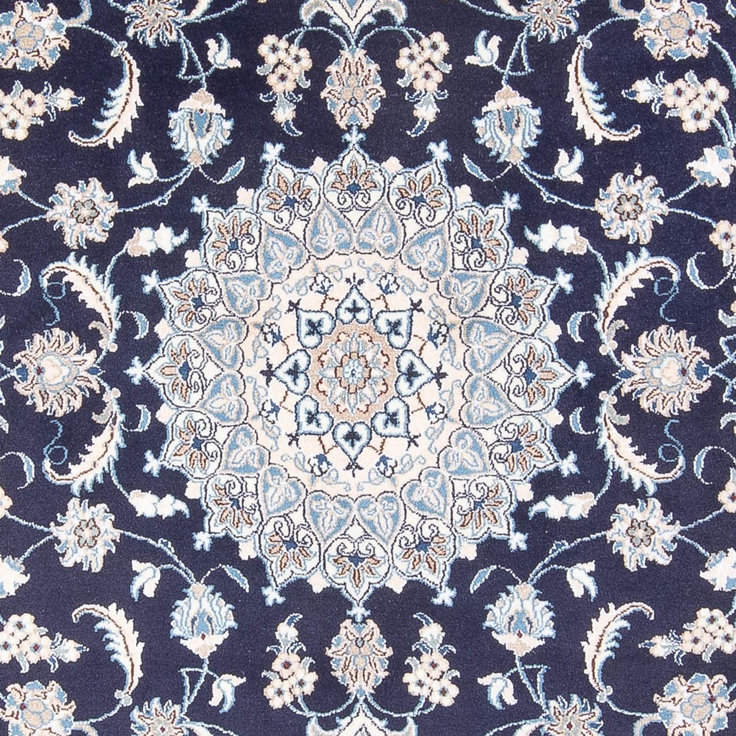 Tapis persan - Nain - 291 x 190 cm - bleu foncé