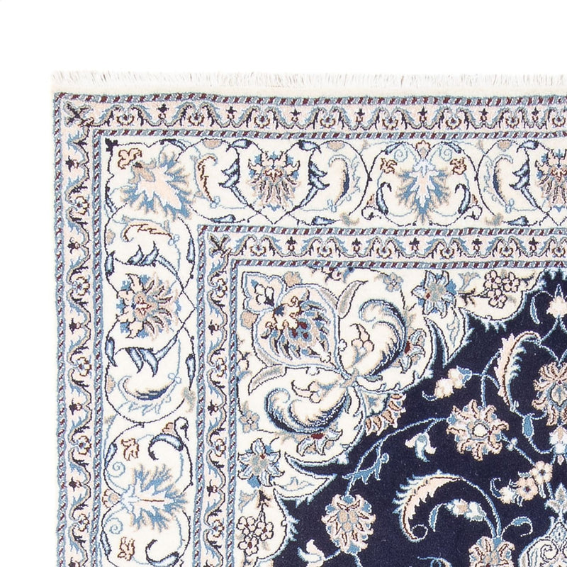 Tapis persan - Nain - 291 x 190 cm - bleu foncé
