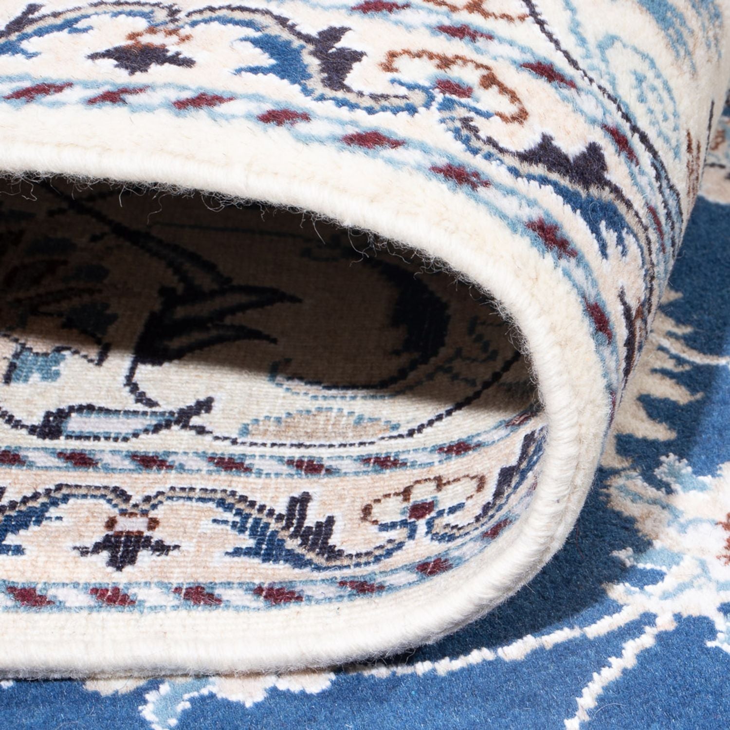 Tapis persan - Nain - 296 x 196 cm - bleu